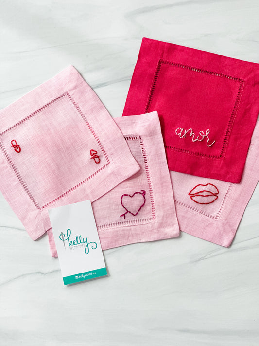 Valentine’s Cocktail Napkins (set of 4)