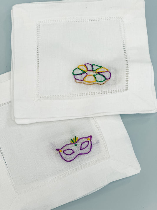 Mardi Gras Cocktail Napkins